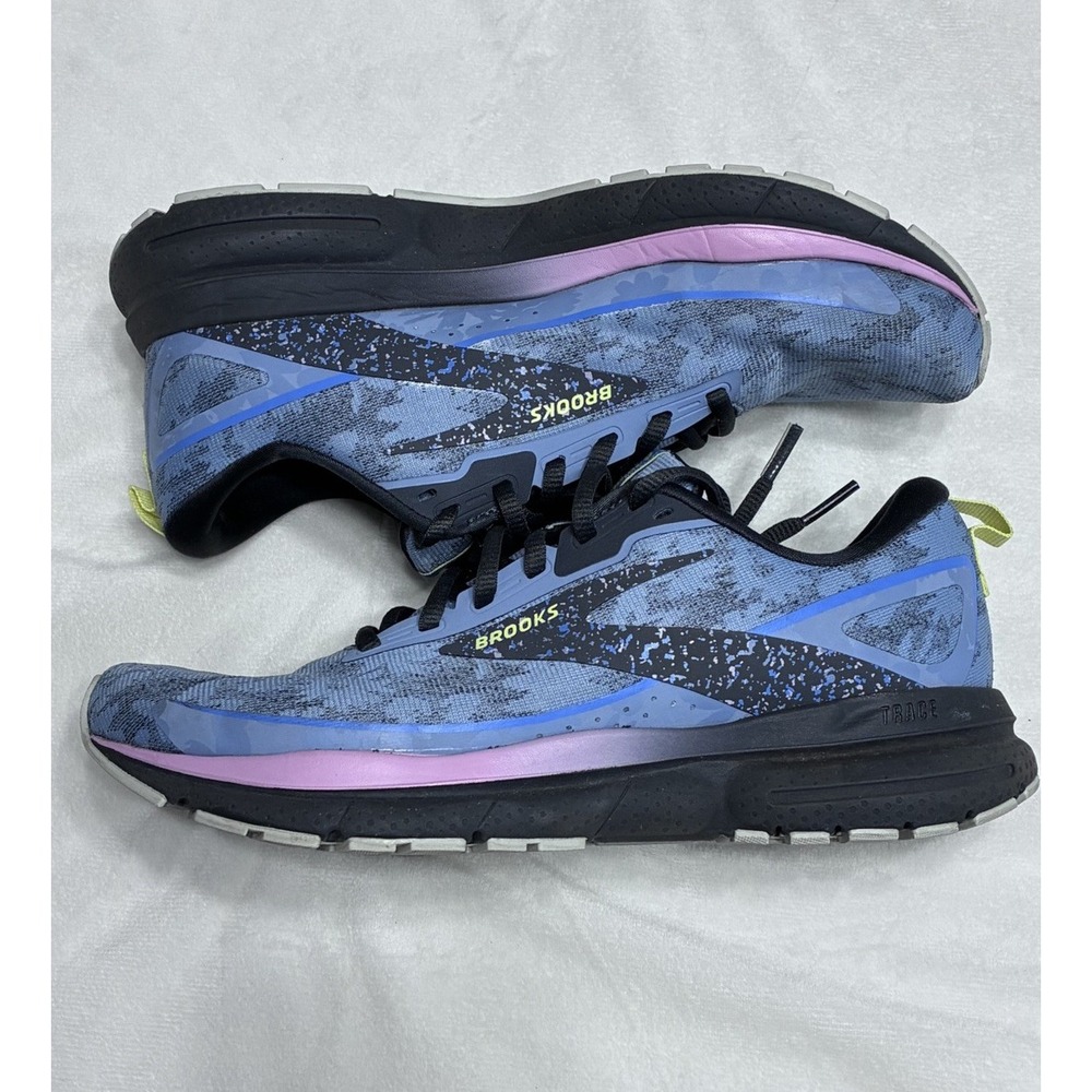Brooks Trace 3 Womens Size 8 Running Shoes Black Purple 1204011B082 Medium